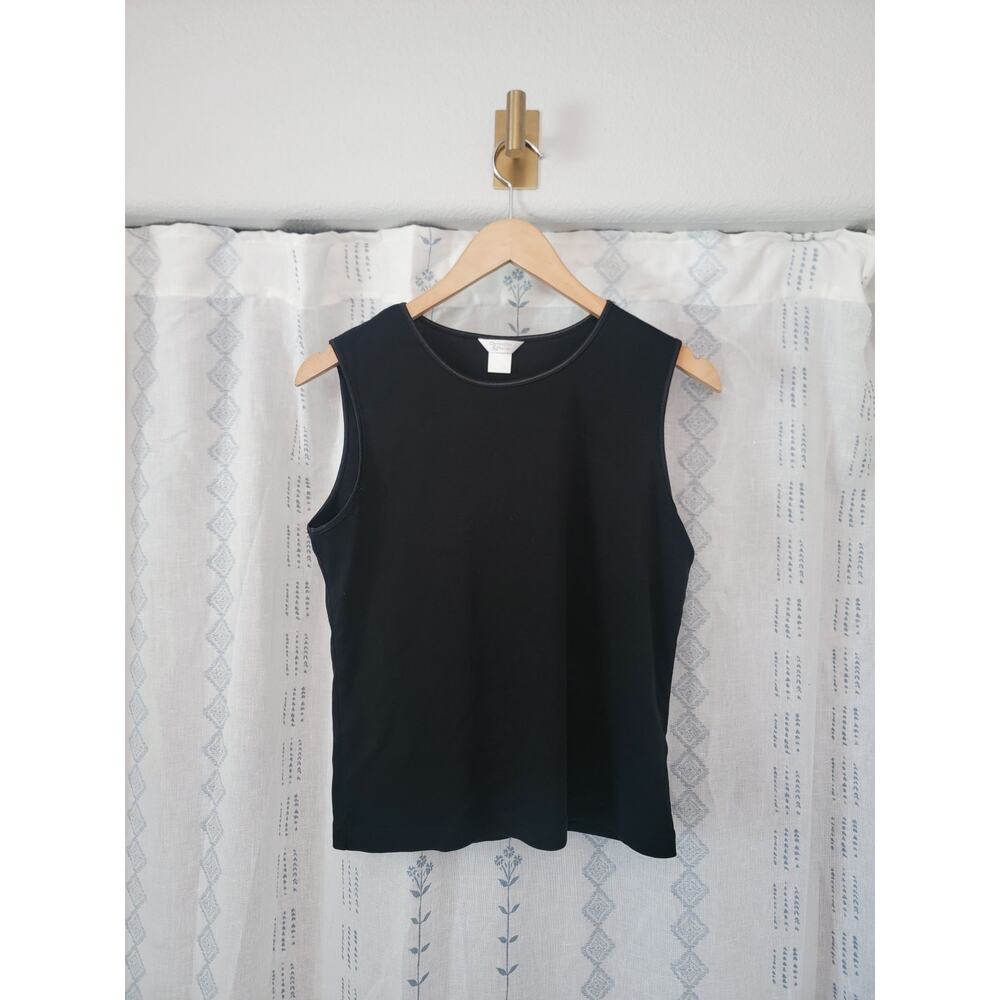 Christopher & Banks Black Cotton Tank Top